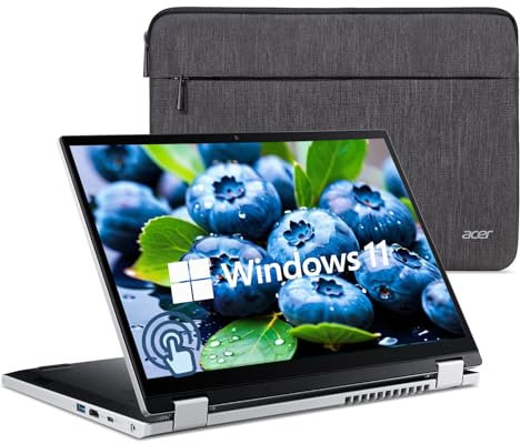 acer Aspire 3 Spin - Computer portatile convertibile da 14 pollici, WUXGA 1920 x 1200 IPS Touch Display, laptop 2 in 1, Intel Core i3-N305 8 GB LPDDR5 RAM 256 GB SSD, Wi-Fi 6, Windows 11 Home, argento