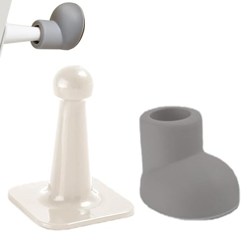 Silent Door Stop, Self-Adhesive Round Boot Shaped Door Stop, Round Shoe Shape with Suction Cup, Door Stop, Protective Buffers, No Glue, No Nails