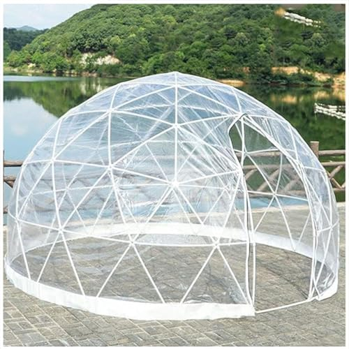 GAYAYAS Tenda da Campeggio Bubble House Dome House, Serra a Cupola geodetica con Copertura Trasparente e Sacchi di Sabbia, per Cortile, Esterno, Festa,2.9M