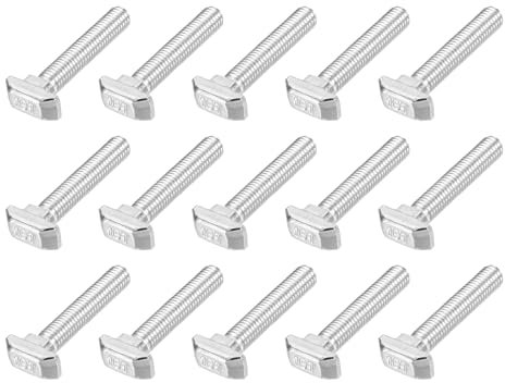 PATIKIL Vite A Testa Di Martello M8x40 T, 15 Pezzi Vite A Testa Di Martello Per Profilo In Alluminio Serie 4545 Standard Europeo