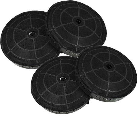 vhbw 4x Filtres à charbon actif compatible avec Bosch DEM63AC00B/01, DEM66AC00(00), DEM66AC00, DEM66AC00/01, DEM63AC00(00) hotte aspirante - 17,2 cm