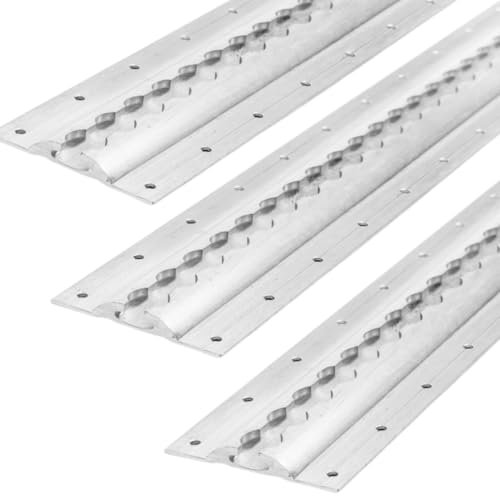 LOADCARE Airlineschiene halbrund mit Flügeln 2 m Aluminium blank, vorgebohrt – extra breite Flügel für einfache Wandmontage (1, 2 m)