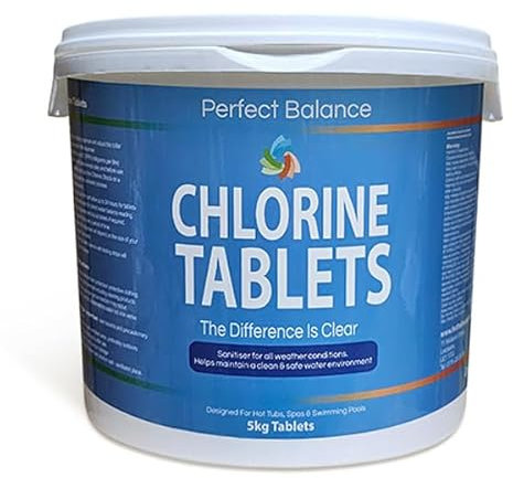 HTS 5KG Chlorine Tablets 20g Perfect Balance for Hot Tubs, Inflatable Spas & Swimming Pools | Sanitiser Slow Dissolve