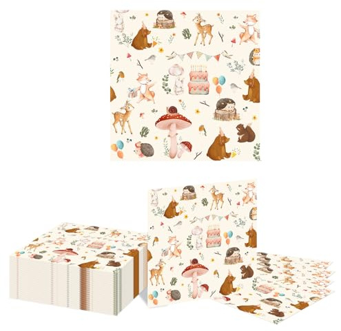 Kotkiddy Lot de 40 serviettes en papier jetables pour mariage, fête prénatale, anniversaire