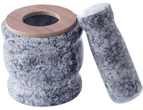 Mini moulin à safran – Petit mortier et pilon en pierre pour fils de safran, épices et herbes | Bol à épices compact pour une utilisation en cuisine, assaisonnement de table et cuisine traditionnelle