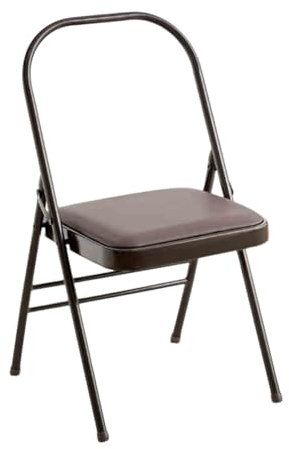 APOIUO Yoga-Stuhl, Yoga-Studio, Pilates-Stuhl, faltbar, Yoga-Requisite, Metallrahmen, für Esszimmer, Zuhause, Büro, Innen- und Außenbereich (Farbe 2)