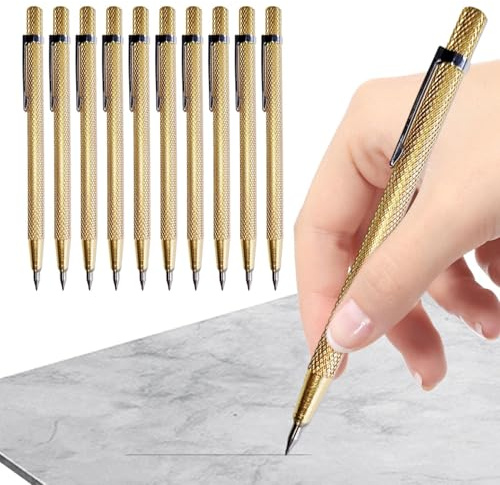 Tungsten Carbide Scriber – Metal Marking Pen, Precision Engraving Tool For Hard Surfaces | Durable Etching Pen With Clip For Cutting Glass, Ceramic Tile, Steel Plate, Sheet, Hand Tool Tasks