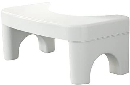 HONITANO Tabouret De Toilette Et Antidérapant Blanc Pour Économie D'espace Utilisation Confortable