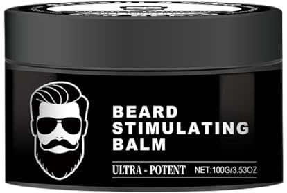 Bálsamo para barba para hombre – Sujeción ligera, vainilla – Cuidado de la barba extracto natural de de karité – Bálsamo de barba , moldea, nutre y suaviza la barba áspera, 100 g,