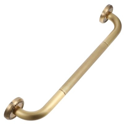 VALICLUD Brass Shower Grab Bar and Bathtub Handrail for Elderly Bathroom Safety Non-Skid Grab Handle Wall Mount Support Accessible Bathroom Bars for Seniors