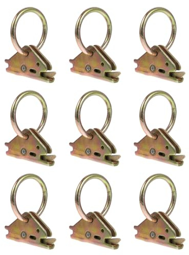 Anelli di Ancoraggio e Track in Acciaio 10 Pezzi Heavy Duty | Accessorio per Trailer Tie Downs e Track, Ganci Furgone per Van e Motociclette