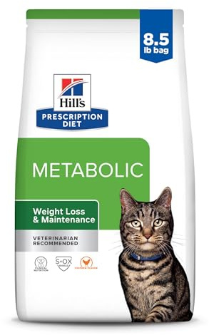 Hill's Prescription Diet Metabolic Weight Management Dry Cat Food, Chicken, 8.5 lb. Bag
