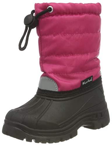 Playshoes Fodrade barnvinterstövlar, varma snöstövlar med foder unisex - barn Snökängor, Rosa 18 rosa, 28/29 EU