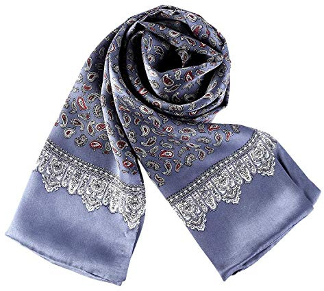 UK_Stone 100% Seide Paisley Blumen Halstuch Herren Schal
