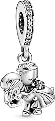 Pandora Icons Colgante con diseño de pareja de casados de plata de ley con circonitas cúbicas transparentes