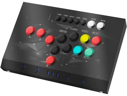 DOYO Arcade Joystick Machine Video Game Arcade Fight Stick for Home, compatible con NEOGEO Mini/PC/PS Classic/Nintendo Switch/PS3/Android/Raspberry Pi (negro)