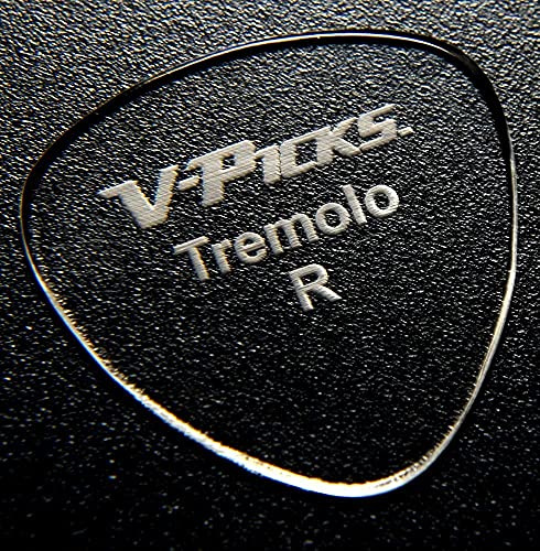 V-Picks™ »TREMOLO ROUND - MANDOLINE PICK« Plektren für Mandoline - 1.0mm - Farbe: Crystal Clear