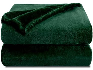 NANPIPER Fleecedecke, superweiche Flanell-Decke für Couch, luxuriöse, gemütliche, leichte Mikrofaser-Hundedecke, Überwurfgröße, Olivgrün