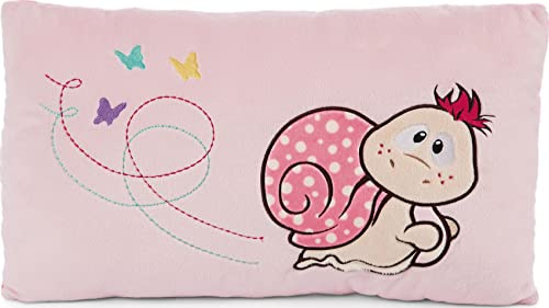 NICI Kuschelkissen Schnecke – Flauschiges Kuscheltierkissen Schnecke für Mädchen, Jungen & Babys – Rechteckiges Stofftierkissen, 43 x 25cm, 1 Stück (1er Pack)
