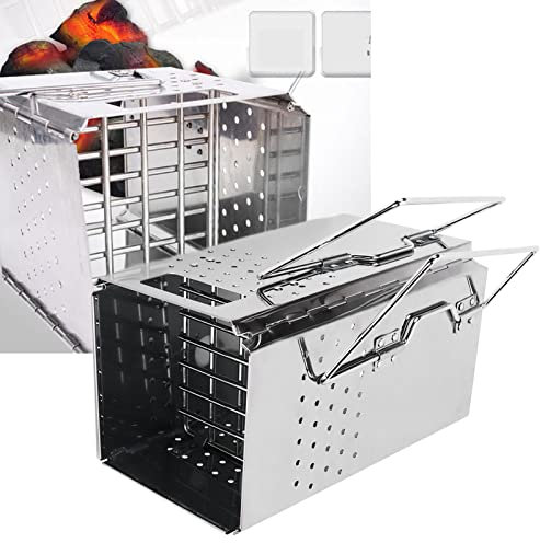 TOTITOM Griglia a Carbone per Barbecue, griglia per Barbecue da Campeggio Griglia per Barbecue Pieghevole Portatile in Acciaio Inox addensata Griglia per Barbecue da Campeggio per Esterni