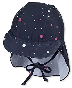 Sterntaler Unisex barn Schirmmütze Nackenschutz Biene badmössa, marin, normal, Marin, en storlek