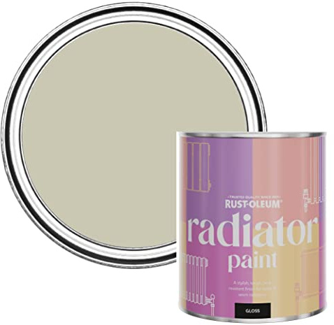 Rust-Oleum Beige Heat Resistant Radiator Paint in Gloss Finish - Half Light 750ml