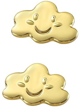 PILYON Schrankknöpfe 2Pcs Kinderzimmer Schrank Türgriff Stern Mond Wolke Schublade Einzelloch Kleiner Griff, Wolke