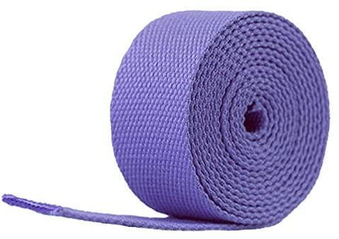 YunYunStrap bomullsband för fickor handtag bindning, 50 mm x 5, 10, 20 yards, lila, 50mm x 10Yards