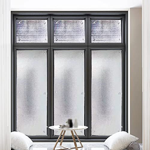 KDDEON Sonnenraum Wärmeisolierung Sonnenschutzfolie Sichtschutzfolie,Reflektierende Fensterfolie,Aluminiumfolie Isolierfolie,Verdunkelungsfolie für Balkon Kühlende Glasdächer (90x210cm/35''x83'')