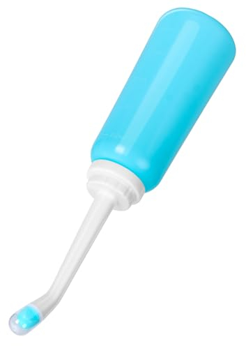 Travel Bidet Sprayer Portable Bidet Bottles 500ml Perineal Wash Bottle with 2 Nozzle Upside Down Peri Bottles for Postpartum Care Baby Wash Hemorrhoids Travel
