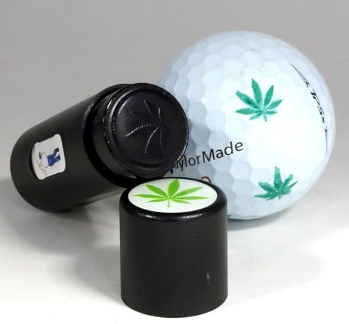 DB SPARES Ganja Cannabisblatt-Design, Golfball-Stempel, Marker, personalisieren Sie Ihre Golfbälle