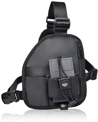 HYSHIKRA Funkgerätehalter, Walkie Talkie Brustgeschirr Tasche | Zwei-Wege-Funkgerät Tragetasche, Jagd Intercom Tasche