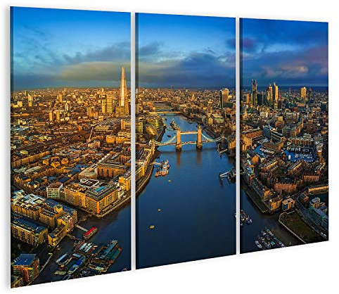 islandburner Prime Bild auf Leinwand London England Panoramablick auf die Skyline einschließlich der ikonis Bilder Wandbilder Poster