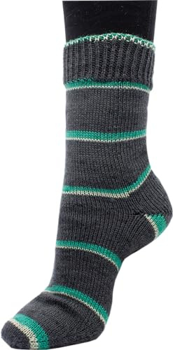Sockenwolle Strumpfwolle Color 4fädig 100gr Knaul - Farbauswahl an butem Strumpfgarn- 420m Lauflänge, Filzfrei (1012)