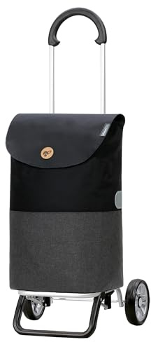 Andersen Einkaufstrolley - klappbar - 36 Liter - belastbar 30 kg | Aluminium - Trolley - Rad Ø 15 cm - Scala Shopper Plus Ebba schwarz