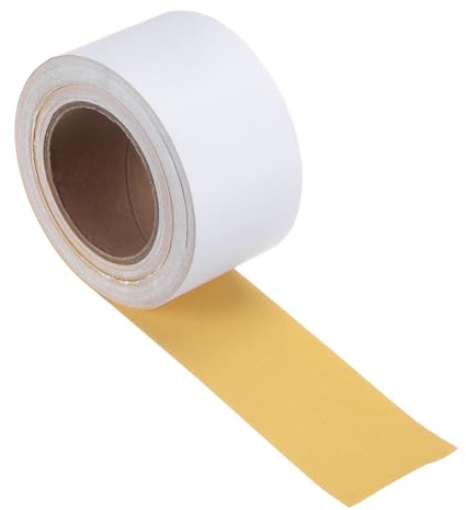 Kozelo PSA Sandpaper Roll - [2.8 Inch x 20 Yard x 320 Grit] C-Weight Sticky-Back Sanding Rolls for Automotive Car Paint Woodworking Metal Finishing Use, Aluminum Oxide, Gold Tone