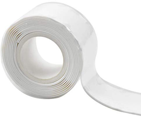Nastro Sigillante Impermeabile 1M, Sigillante Isolante Autoagglomerante in Silicone, Nastro per Perdite d'Acqua, Riparazione di Tubature e Cavi (1m x 25mm)