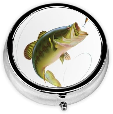 Köder mit Angelschnur, kleine Fische essen, Mini-Medikamentendose, tragbare Taschen-Medikamentenbox, Reise-Pillendose, Pillenbehälter, täglicher Heimgebrauch