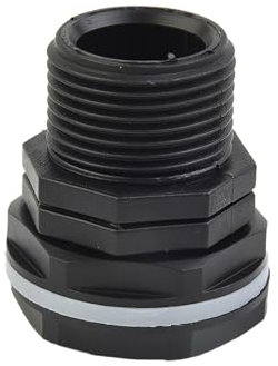 TYNXK Accesorios para Barriles De Lluvia PP Tank Bushing Threaded Fitting Flange Connection External Thread IBC Rain Bushing Threaded Fittings Garden Irrigation Accesorios para Depósito(2inch)