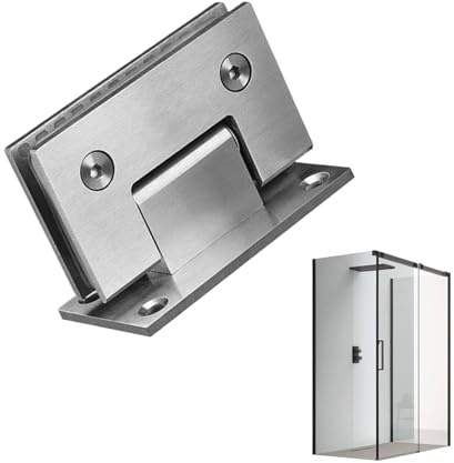 Türscharnier für Duschtüren, rahmenlos, Scharniere für Glastüren, robuste Ersatzscharniere mit intuitivem Design, Edelstahl für Küchentüren, Schrankscharniere für Gas