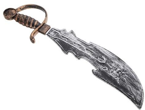 BESTYASH De Pirate Légère Et Réaliste pour Déguisement Accessoire Décoration Fête Et Halloween Sabre Plastique Portable pour Soirée à Thème Pirate