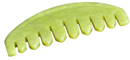 Beatifufu Peine de Masaje de Jade Natural Cuero Cabelludo Estimulación Circulación Sanguínea y Cuidado del Cabello, Adecuado para Relajación y Salud