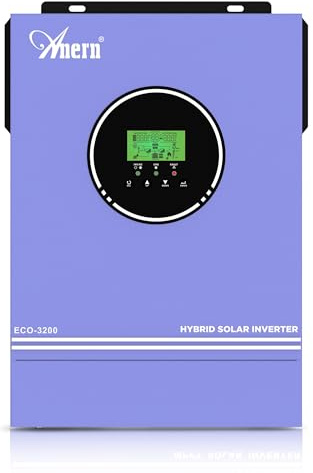 Anern 3200W Hybrid Solar Wechselrichter 24Vdc zu AC 230V mit 80A MPPT, PV 60-400VDC Off Grid Reine Sinus Welle Solar Wechselrichter Für Bleisäure- und Lithium-Batterien
