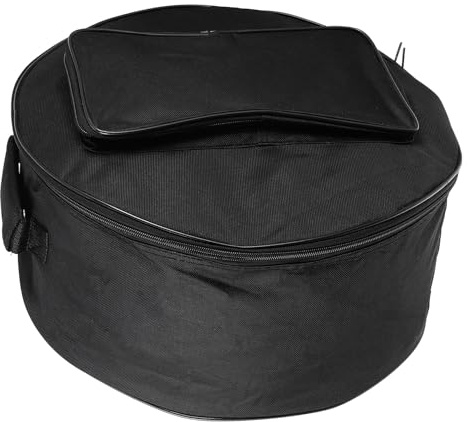Snare Drum Tasche 13-14 Zoll Tragbar mit Gurt für Auftritte | Oxford Gewebe, Schwarz, Einlagiges Modell, für Outdoor Einsätze und Bühnengigs, Handlich und Stilvoll