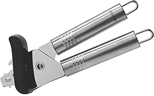 Fackelmann 40446 Nirosta - Abrelatas con mango ovalado (20 cm), acero