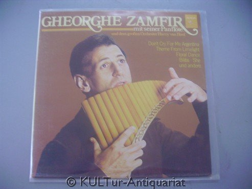 Gheorghe Zamfir mit seiner Panflöte; Erscheinungsjahr 1982 Und dem großen Orchester Harry van Hoof;