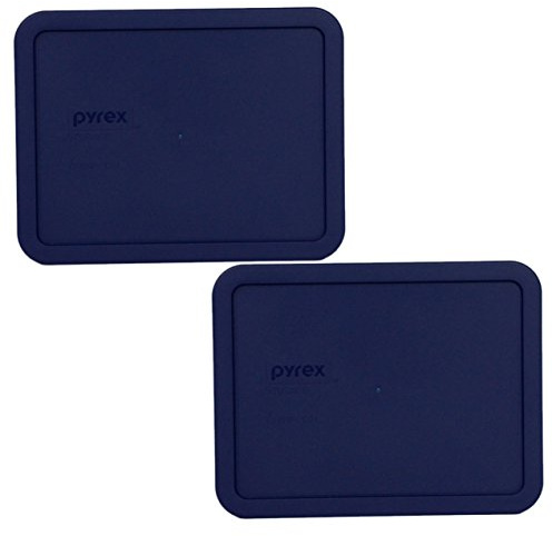 Pyrex 7211-PC 6 Cup Blue Food Storage Replacement Lid (2-Pack) - Made in USA