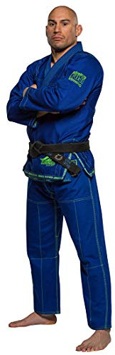 FUJI Suparaito BJJ GI Martial Arts Uniform, Blue, A2