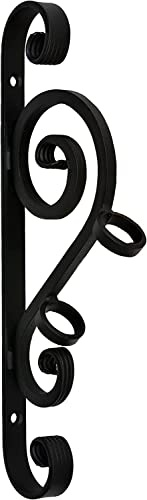 MORIA DESIGN Wand-Fahnenhalter 4 x 14,5 x 36 cm Schwarz, 1-Fach und Balkon | Fahnenstange, Hauswand, Balkongeländer, Fahnenmast Halterung, Haus, Garten, Balkon, Garage, Schwarz, 1-Fach, Außen, Wand