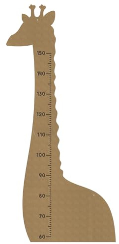 Gomille - Messlatte Giraffe – 54 x 117 cm – Form aus Holz zum Dekorieren – PEFC-zertifiziert 100% – 4201